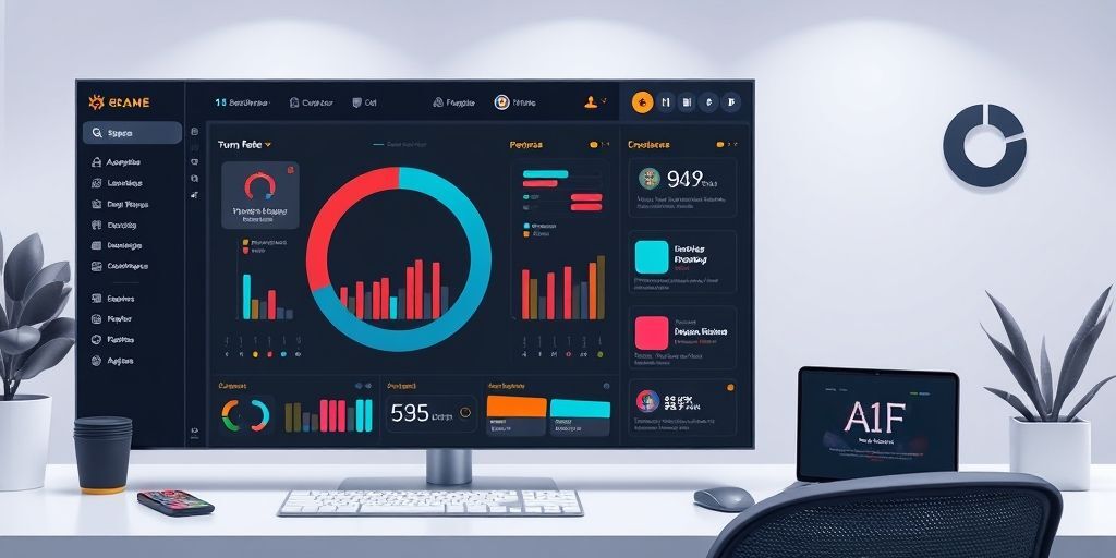 A sleek UI mockup of an AI-assisted game design tool, featuring modular components, adaptive feedback visuals, and accessible color contrasts, set in a clean workspace with a friendly, approachable aesthetic.
